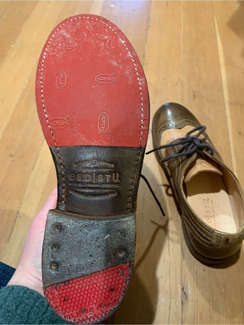 BED|STU Two-Tone Brown & Tan Wingtip Brogues - Picture 5 of 6